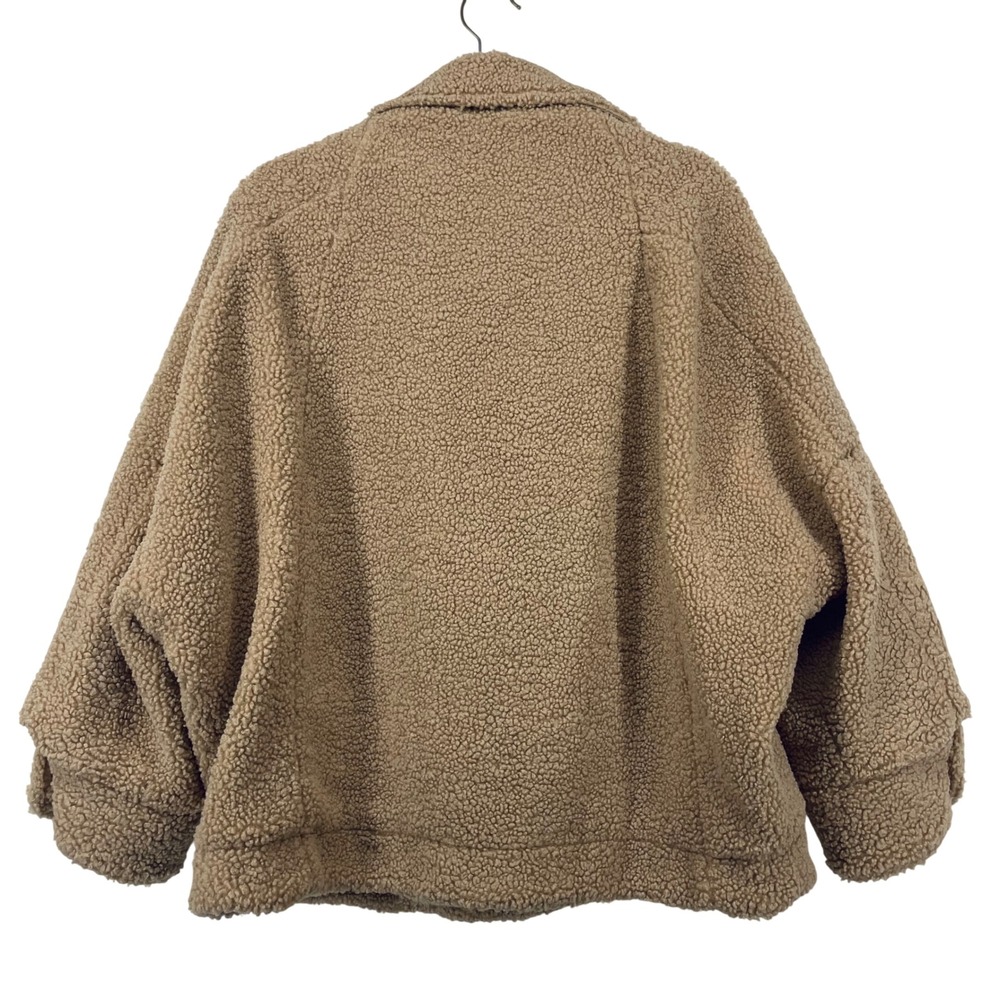 Hyfve Women Size‎ Small Teddy Sherpa Jacket Tan Brown Button Front Cabin Core - Picture 8 of 8